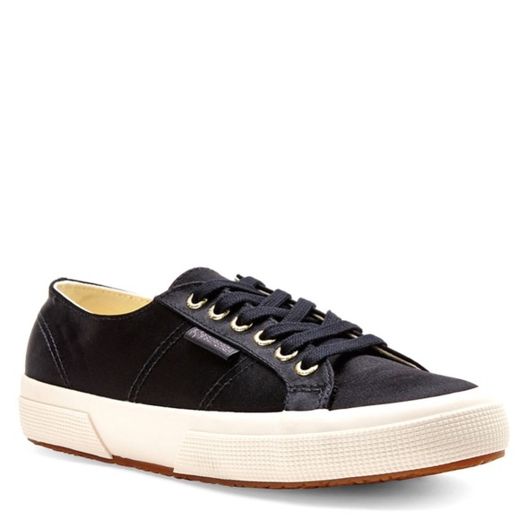 superga black satin